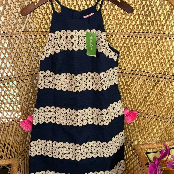 Lilly Pulitzer NWT Annabelle Shift True Navy $288 - Picture 11 of 12